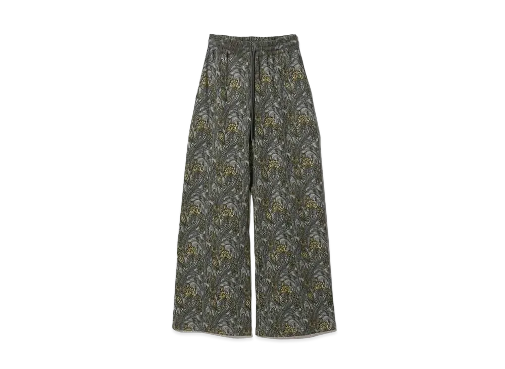 beautiful people Cacao Print Sweat Wide Straight Pants "Yellow"