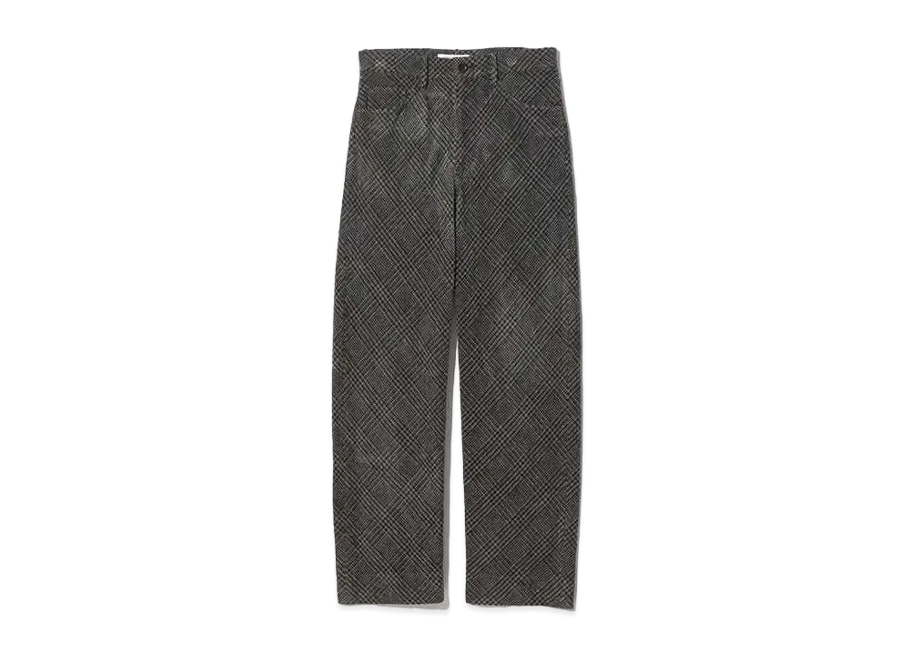 beautiful people Mole Glen Plaid Bias Cropped Pants "Gray/navy"