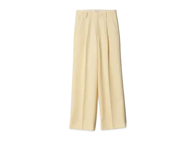 beautiful people Worsted Gabardine Wide Straight Pants "Lemon"