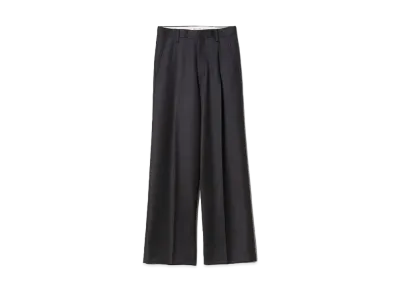 beautiful people Worsted Gabardine Wide Straight Pants "Charcoal"