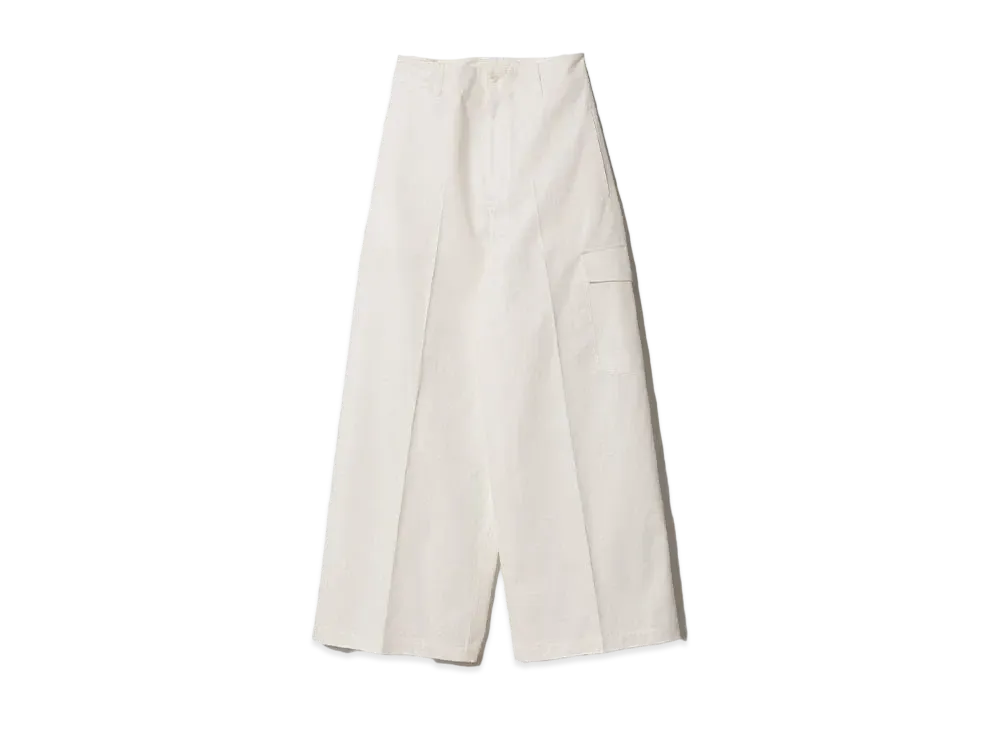 beautiful people Finx Gabardine Military Wide Pants "Off White"