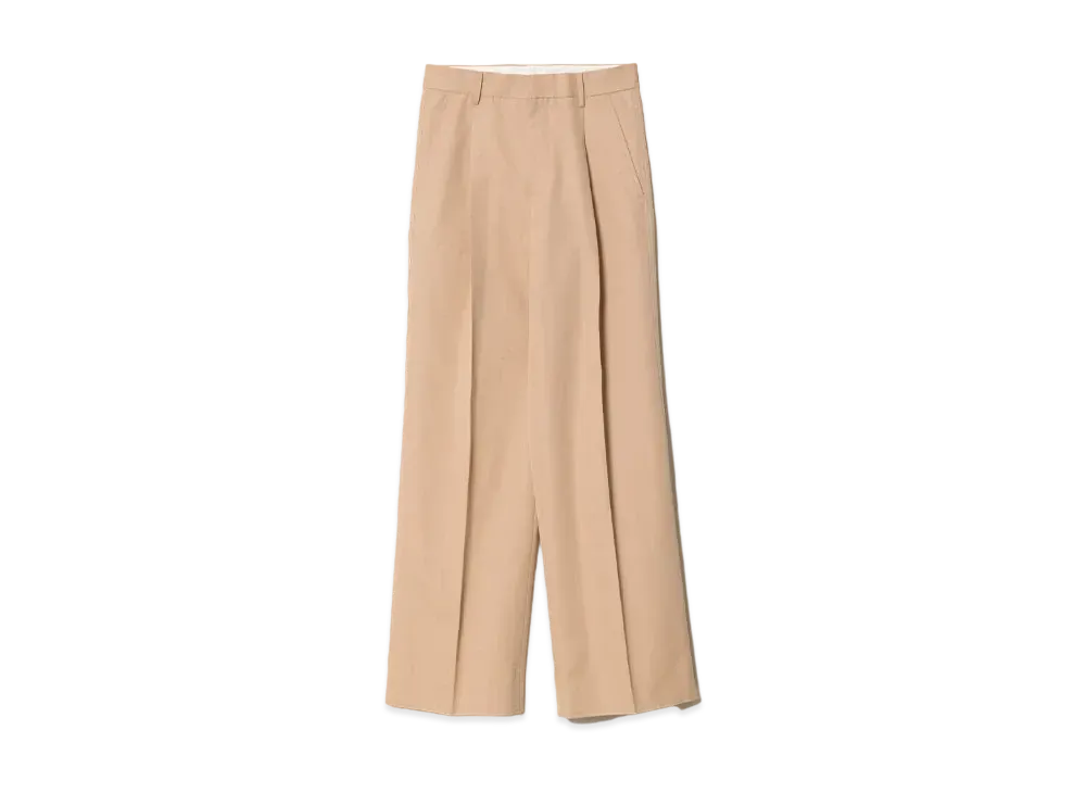 beautiful people Retro Sports Poplin Wide Pants "Beige"