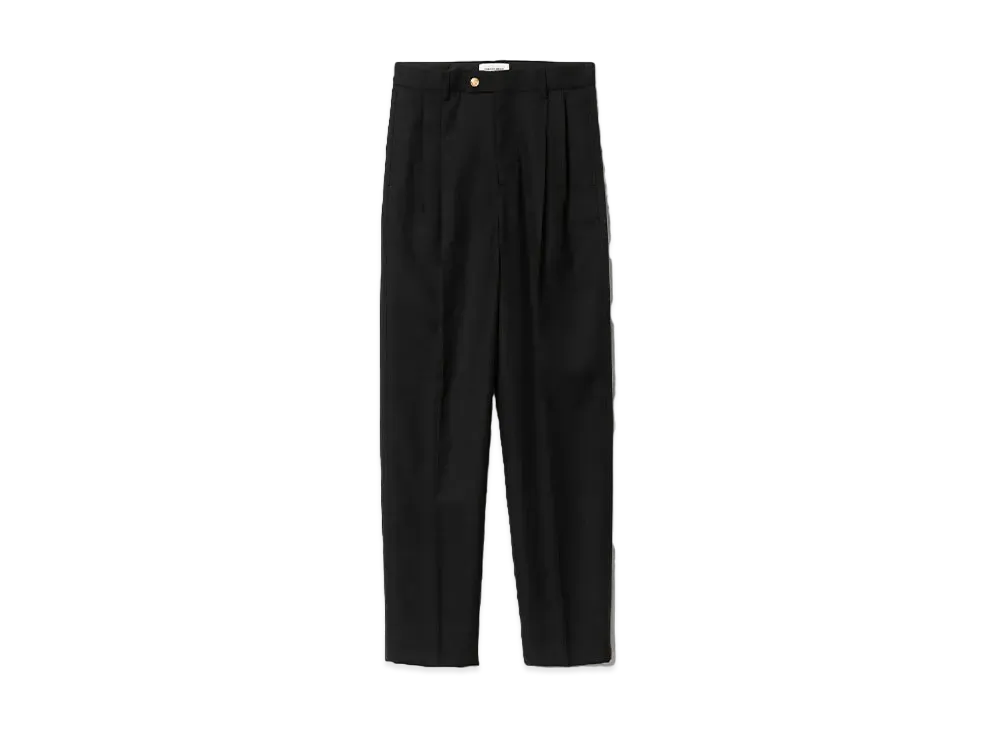 beautiful people Logo Fresco Tuck Tapered Pants "Navy"