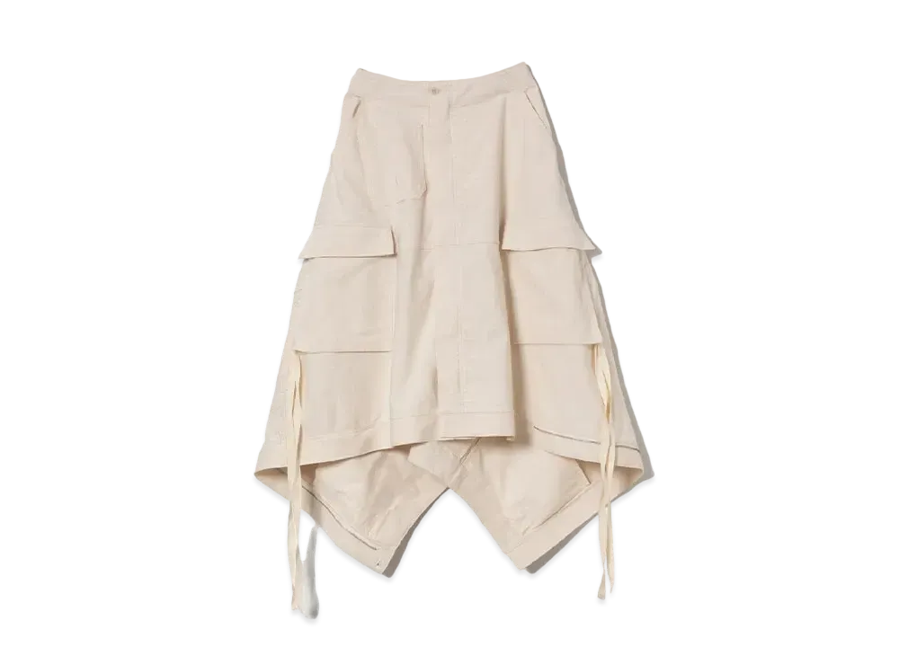 beautiful people Double-End Chino Cloth Cargo Skirt "Ecru"