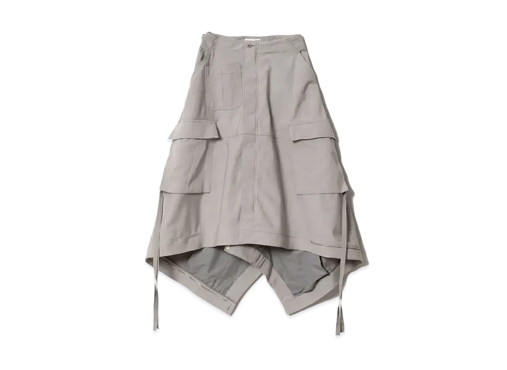beautiful people Double-End Chino Cloth Cargo Skirt "Gray"