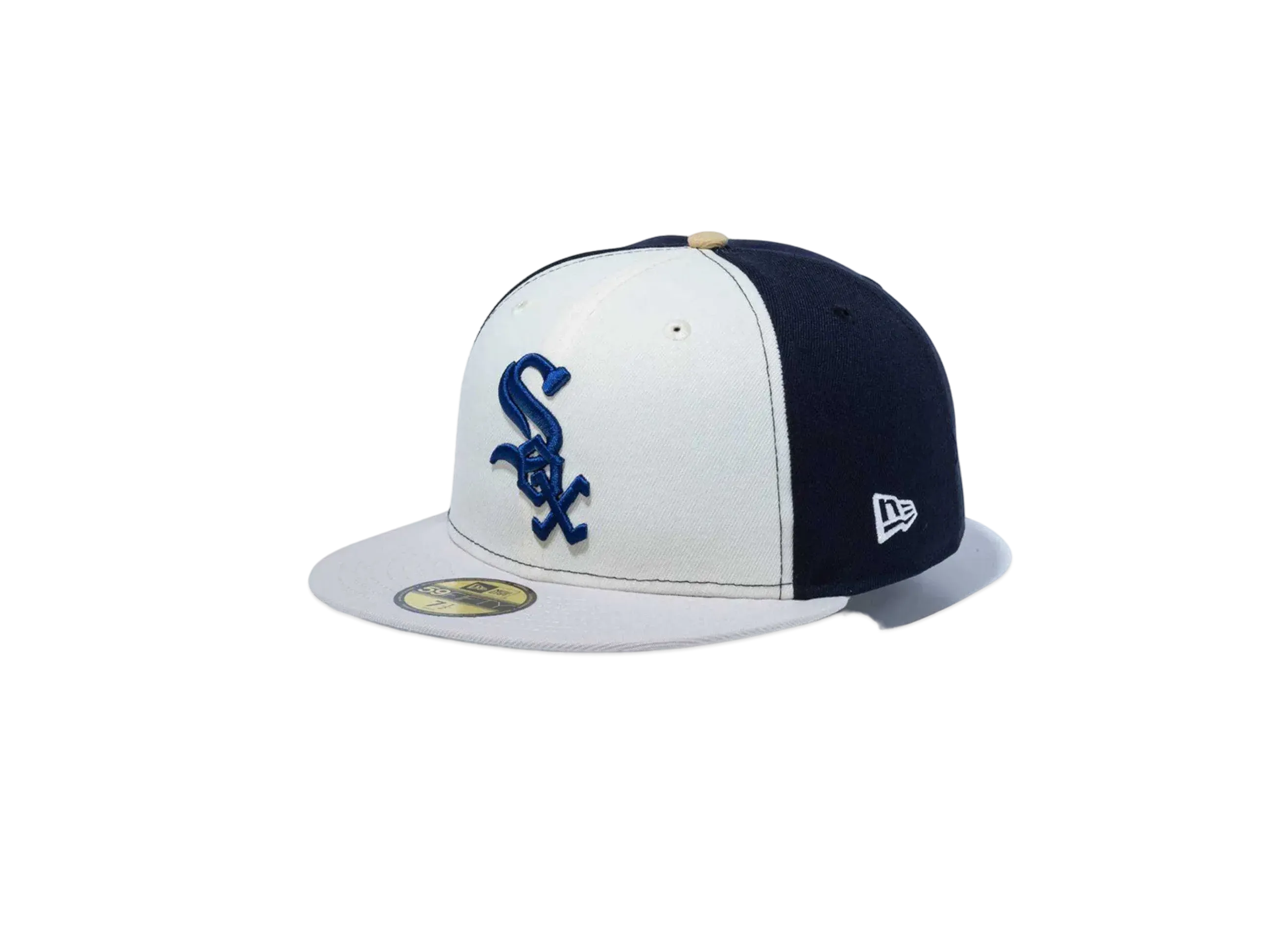 NEW ERA 59Fifty Moonbeam Chicago White Sox "Chrome/Navy/Stone/Vegas Gold"