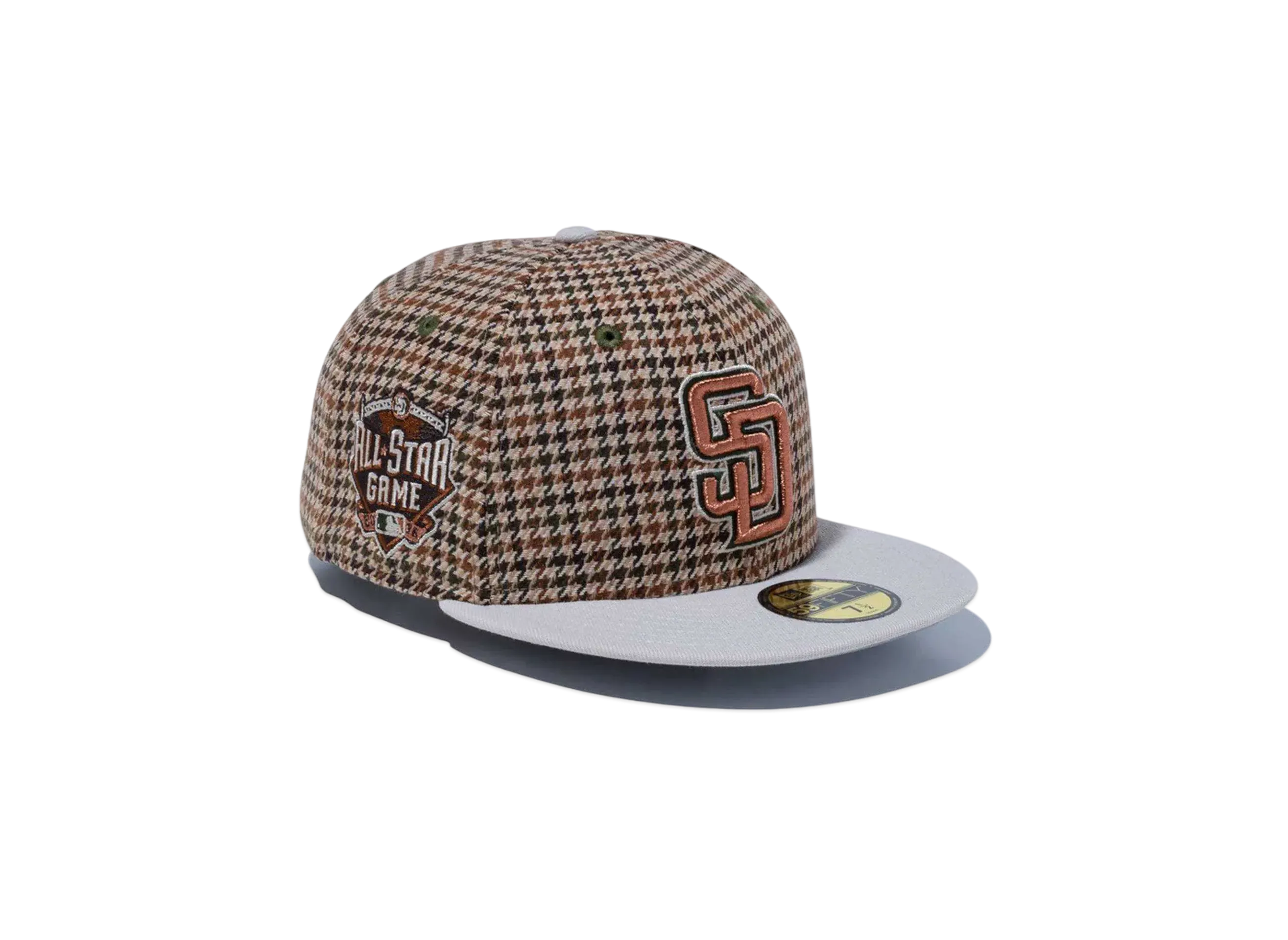 NEW ERA 59Fifty Houndstooth San Diego Padres Stone Visor "Multi"