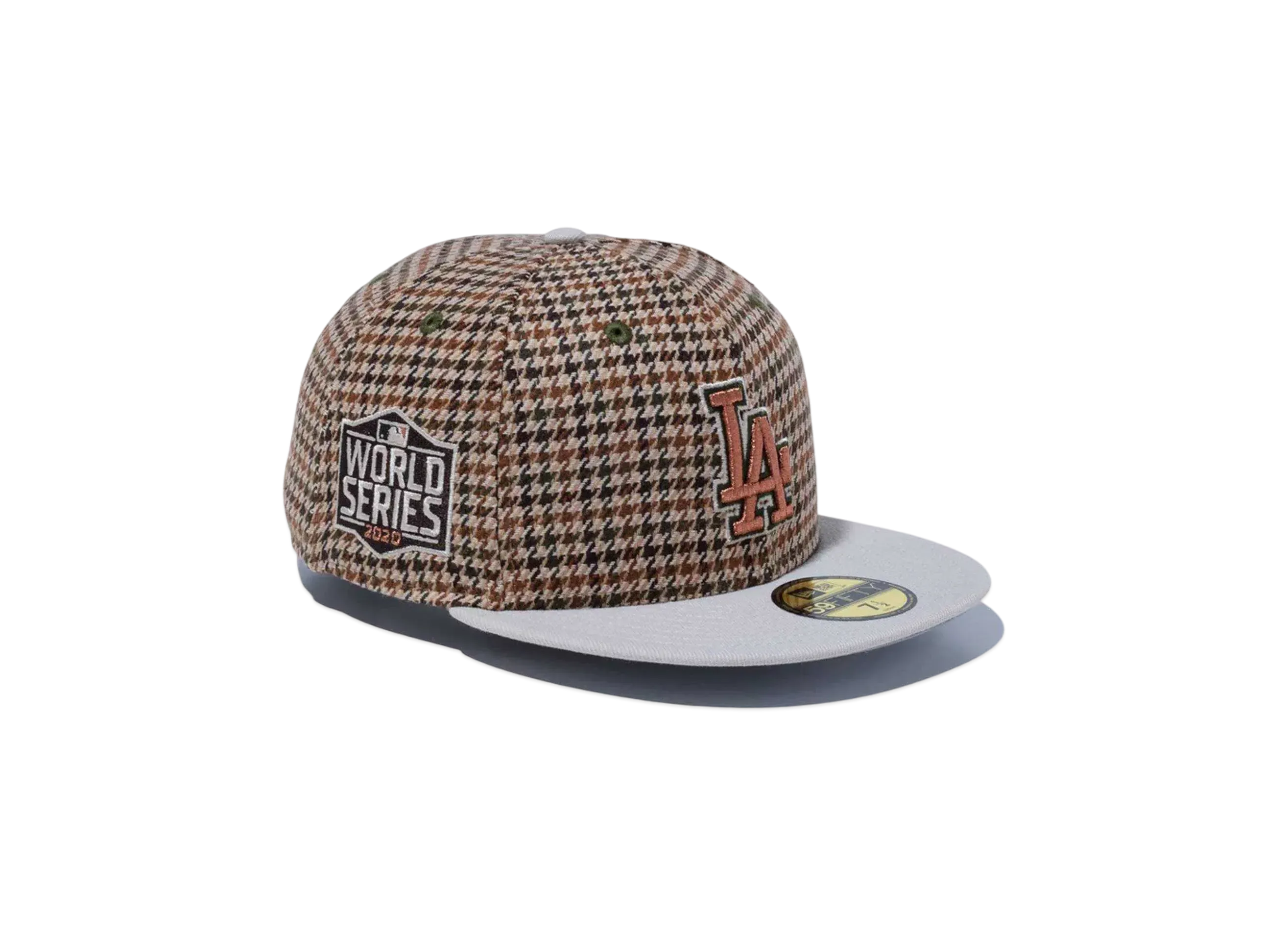 NEW ERA 59Fifty Houndstooth Los Angeles Dodgers Stone Visor "Multi"