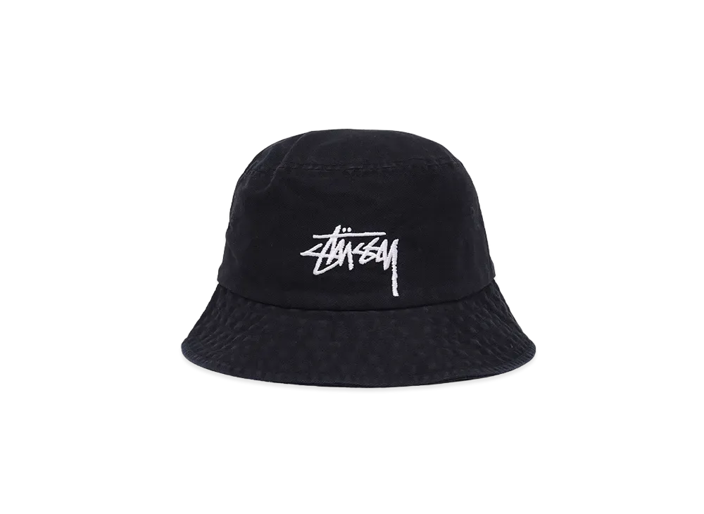 Stussy BRUSHED BIG BASIC BUCKET HAT "Black"