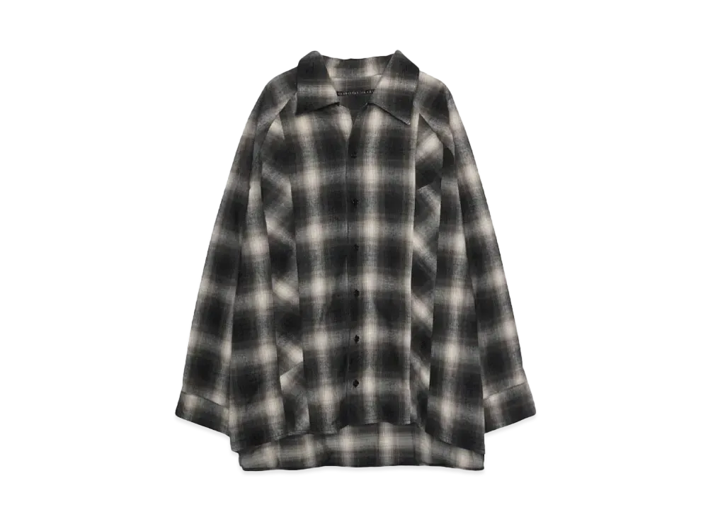 my beautiful landlet Ombre Check Cotton Shaggy "BLACK"
