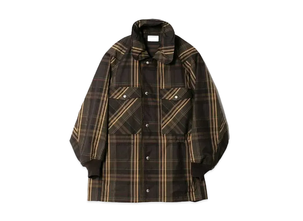 beautiful people Silky Labor Check Flight Blouson "Brown"