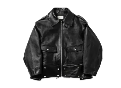 beautiful people Double-End Vintage Leather Motorcyclejk "Black"