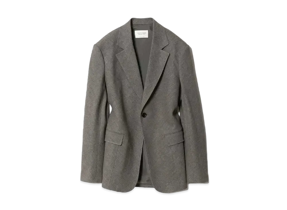 beautiful people Wool Linen Tweed S1B Bias Vshaped Jacket "Gray"