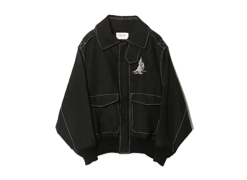 beautiful people Wool Linen Weather Cloth A-2 Jacket "Black"