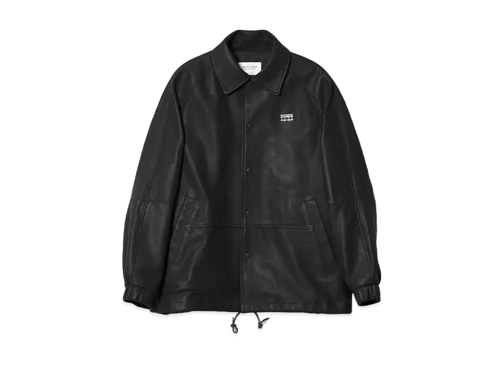 beautiful people Lamb Leather Coach Jacket "Black"