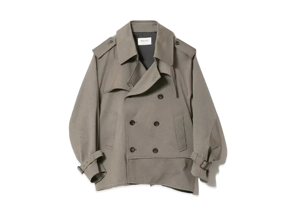 beautiful people Double-End Hight Twist Doeskin Trench "Khaki"