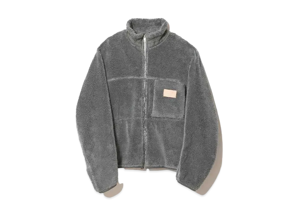 beautiful people Cotton Garment Dye Boa Blouson "Smoke Blue"