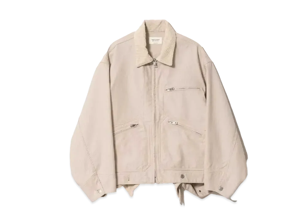 beautiful people Double-End Duck Cloth Blouson "Lightbeige"