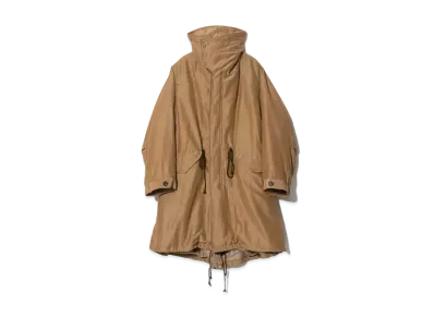 beautiful people Double-Front Cotton Silk Mods Coat "Khaki"
