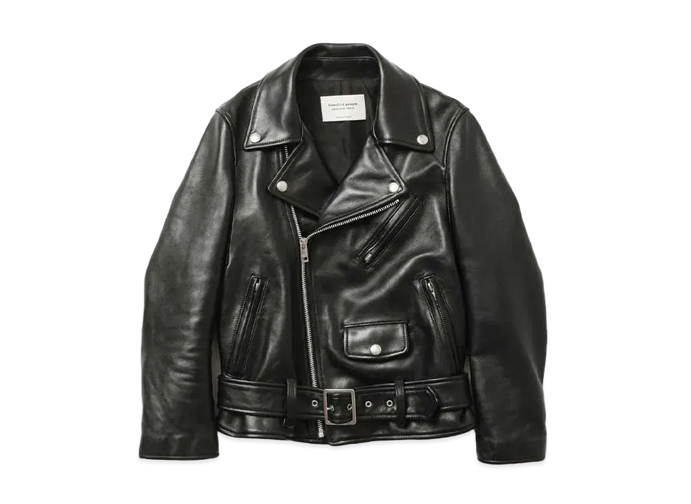 beautiful people Vintage Leather The/A Riders Jacket Size170 190 "Black"