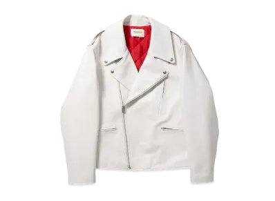 beautiful people Chrome Free Lamb Big Riders Jacket "White"