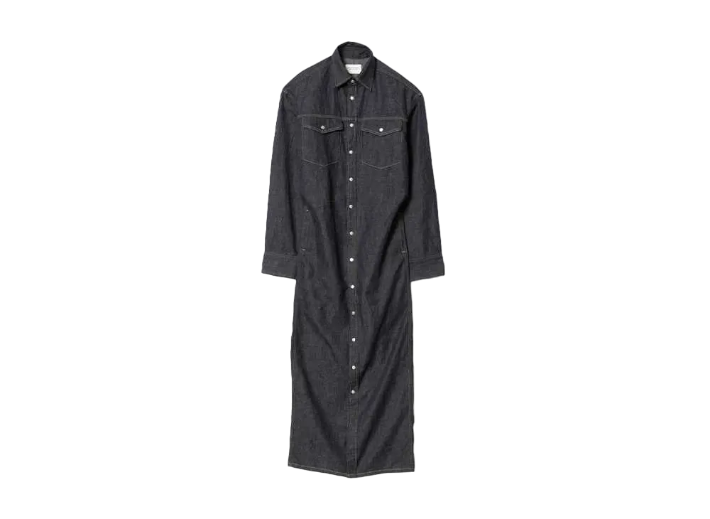 beautiful people Dungaree Denim Vshaped Shirt Dress "Indigo"