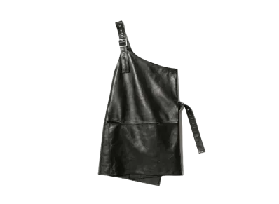 beautiful people Vintage Leather Butchers Apron Dress "Black"