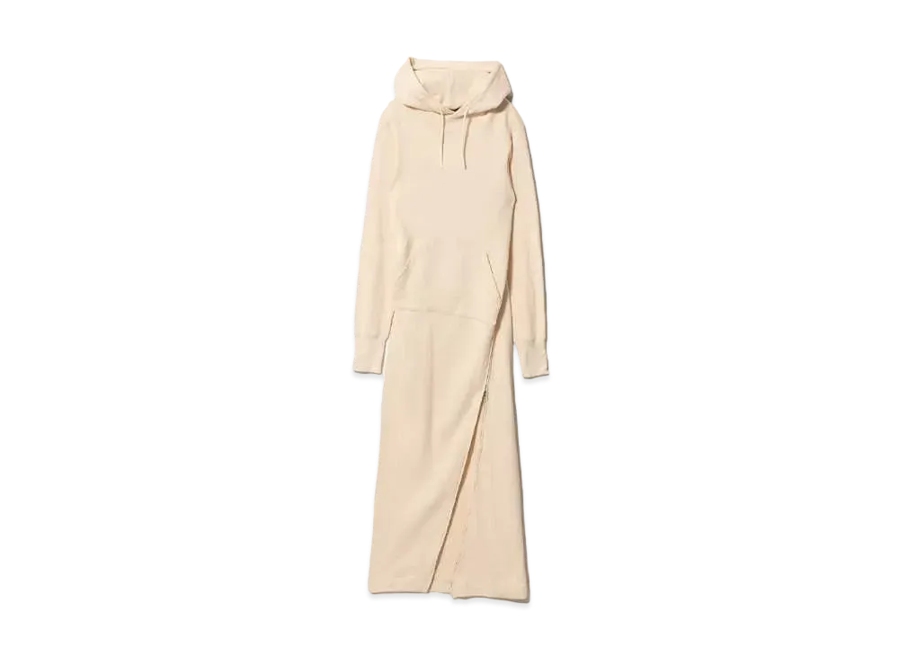 beautiful people Spain Pima Wface Bias Hoodie Dress "Ecru"