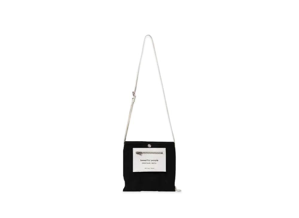 beautiful people Lining Logo Pocket Mini Shoulder Bag "Black"