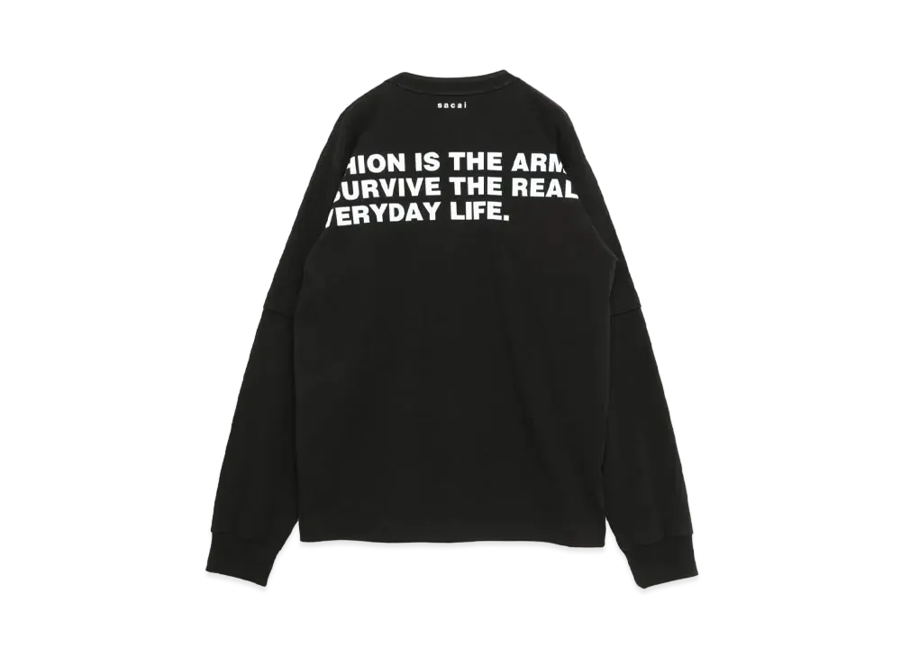 sacai Bill Cunningham Graphic Print Long Sleeve T-Shirt 