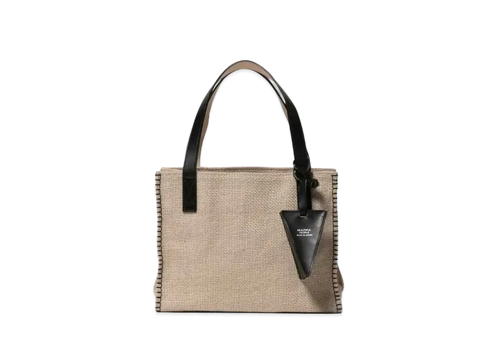 beautiful people Jute Cloth Small Tote Bag "Natural"