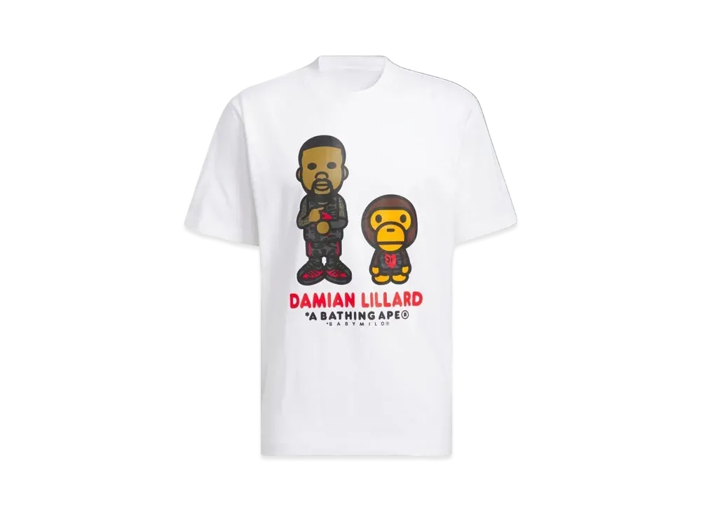 adidas Dame x A BATHING APE 9 Graphic T-shirt "White"