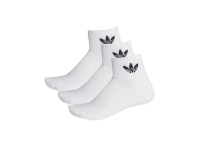 adidas Mid-Cut Crew Socks 3 Pairs "White"