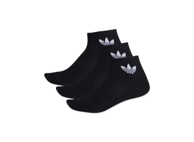 adidas Mid-Cut Crew Socks 3 Pairs "Black"