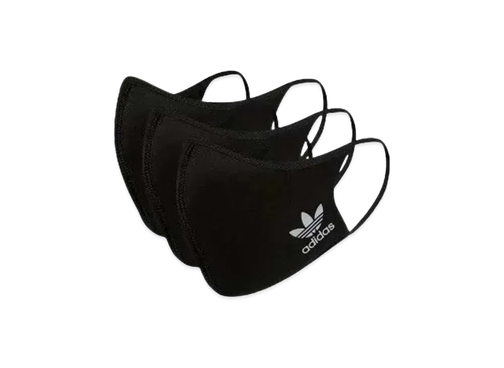 adidas Mask Face Cover 3 Disc Set "Black"