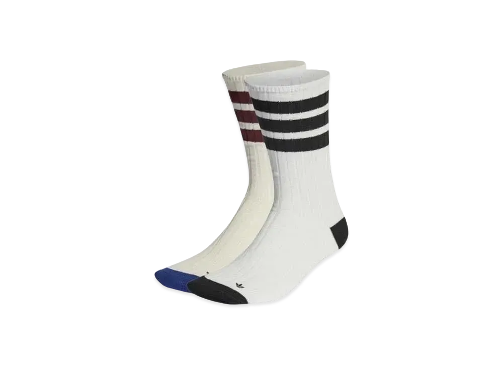 adidas Premium Mid Crewsocks 2 Pairs "Crystal White/Wonder White"