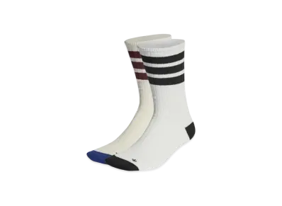 adidas Premium Mid Crewsocks 2 Pairs "Crystal White/Wonder White"