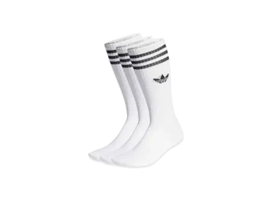 adidas Solid Crewsocks 3 Pairs "White"