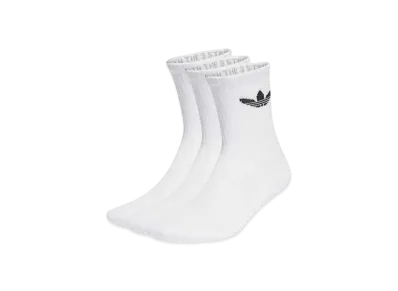 adidas Trefoil Cushion Crewsocks 3 Pairs "White"