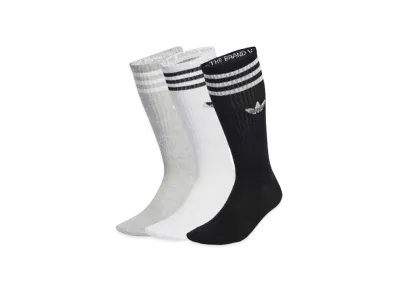 adidas High Crewsocks 3 Pairs "White/Medium Gray Heather/Black"