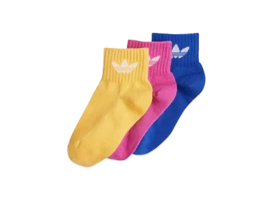 adidas Kids Ankle Socks 3 Pairs "Semilcid Blue/Semilcid Fuchsia/Semi Spark"