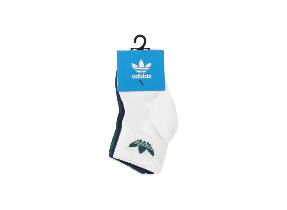 adidas Kids Ankle Socks 3 Pairs "White/Pantone/Black"