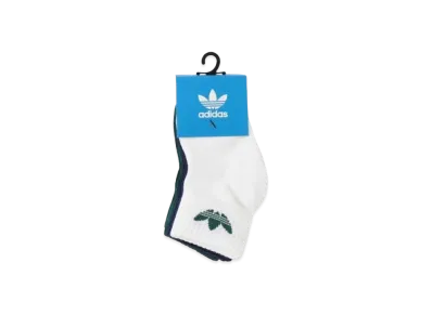 adidas Kids Ankle Socks 3 Pairs "White/Pantone/Black"