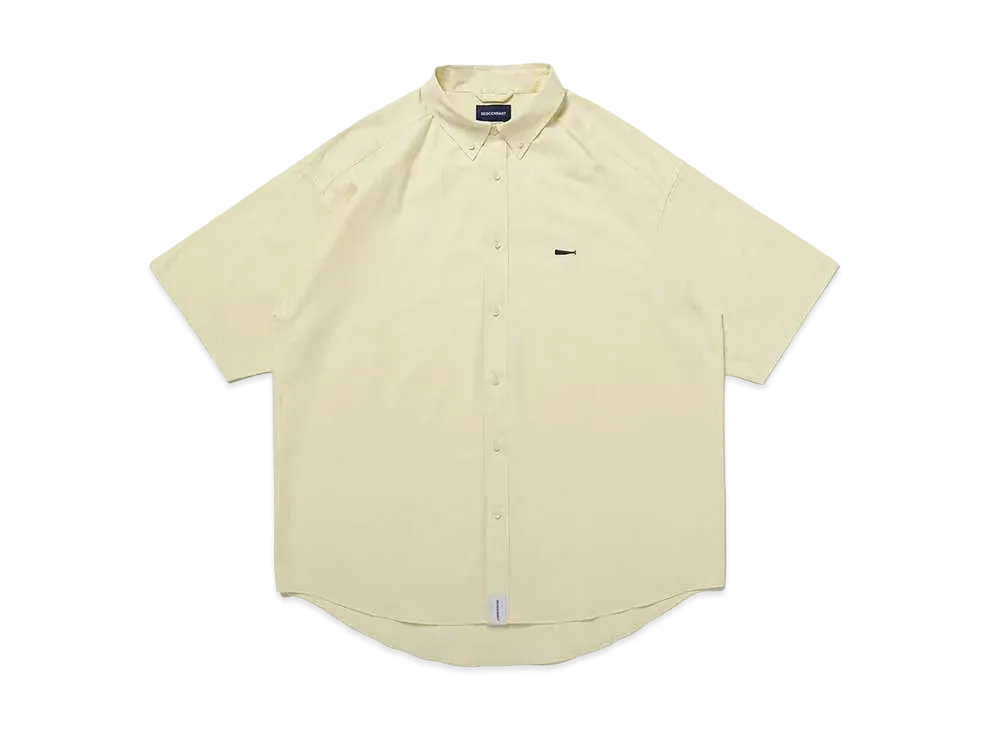 DESCENDANT Kennedy'S Organic Cotton Satin SS Shirt "Yellow"