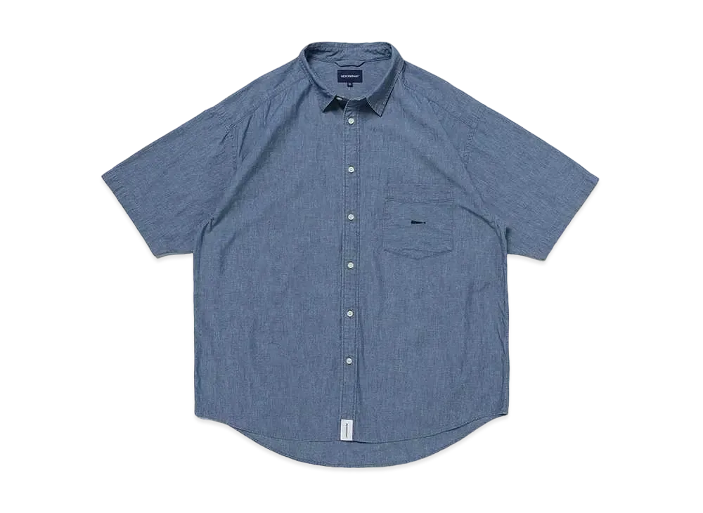 DESCENDANT Kennedy'S Organic Cotton Chambray SS Shirt "Indigo"