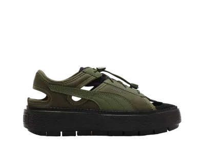 Puma Women's Platform Trace Lite Mule "Green Moss/Puma Black"