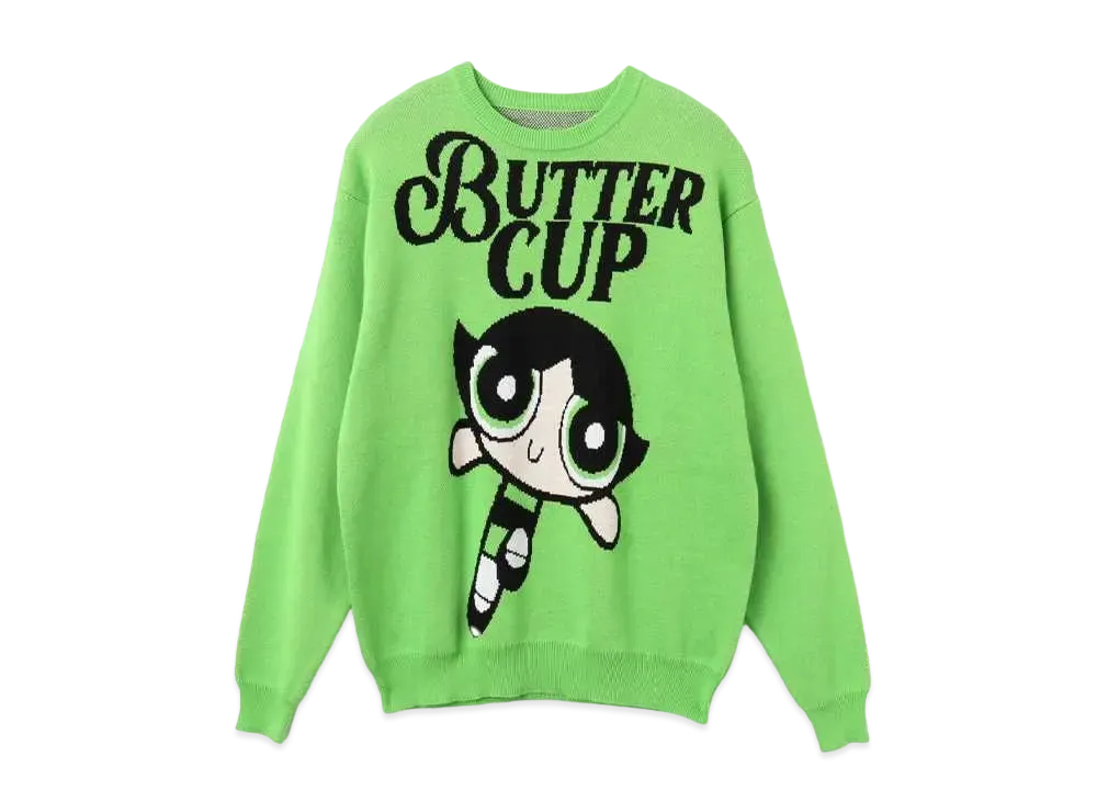atmos pink x The Powerpuff Girls Knit Sweater "Green"
