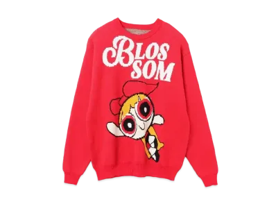 atmos pink x The Powerpuff Girls Knit Sweater "Red"
