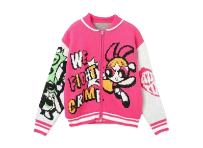 atmos pink x The Powerpuff Girls Knit Blouson "Pink"