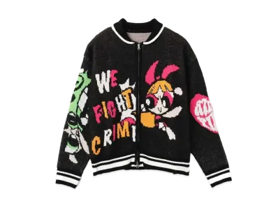 atmos pink x The Powerpuff Girls Knit Blouson "Black"